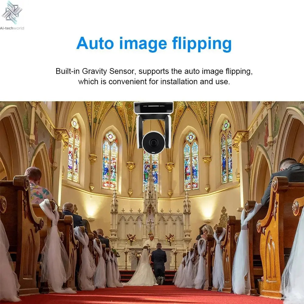 Runpu 4K NDI Camera 60FPS 30X Optical Zoom AI Auto Tracking PTZ Conference Camera with PoE HDMI SDI USB for Live Streaming OBS - Ai - TechWorld