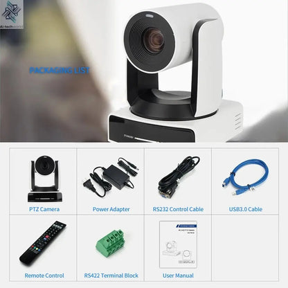 Runpu 4K NDI Camera 60FPS 30X Optical Zoom AI Auto Tracking PTZ Conference Camera with PoE HDMI SDI USB for Live Streaming OBS - Ai - TechWorld