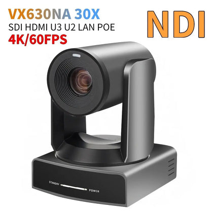 Runpu 4K NDI Camera 60FPS 30X Optical Zoom AI Auto Tracking PTZ Conference Camera with PoE HDMI SDI USB for Live Streaming OBS - Ai - TechWorld