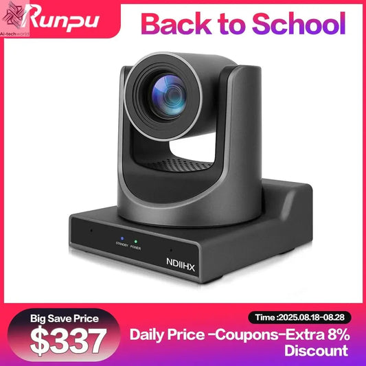 Runpu NDI PTZ Camera Ai Tracking Conference Camera Ptz Video SDI HDMI USB POE Live Streaming Camera for Video Confere Church - Ai - TechWorld