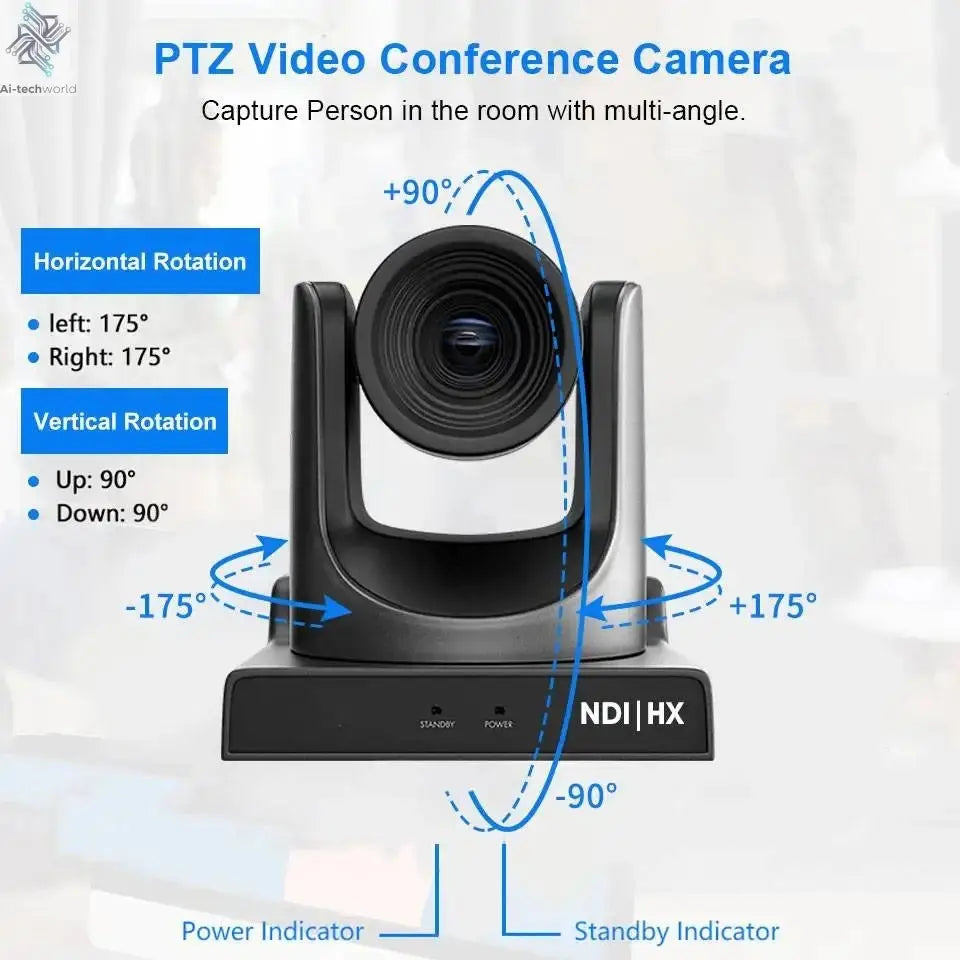 Runpu NDI PTZ Camera Ai Tracking Conference Camera Ptz Video SDI HDMI USB POE Live Streaming Camera for Video Confere Church - Ai - TechWorld