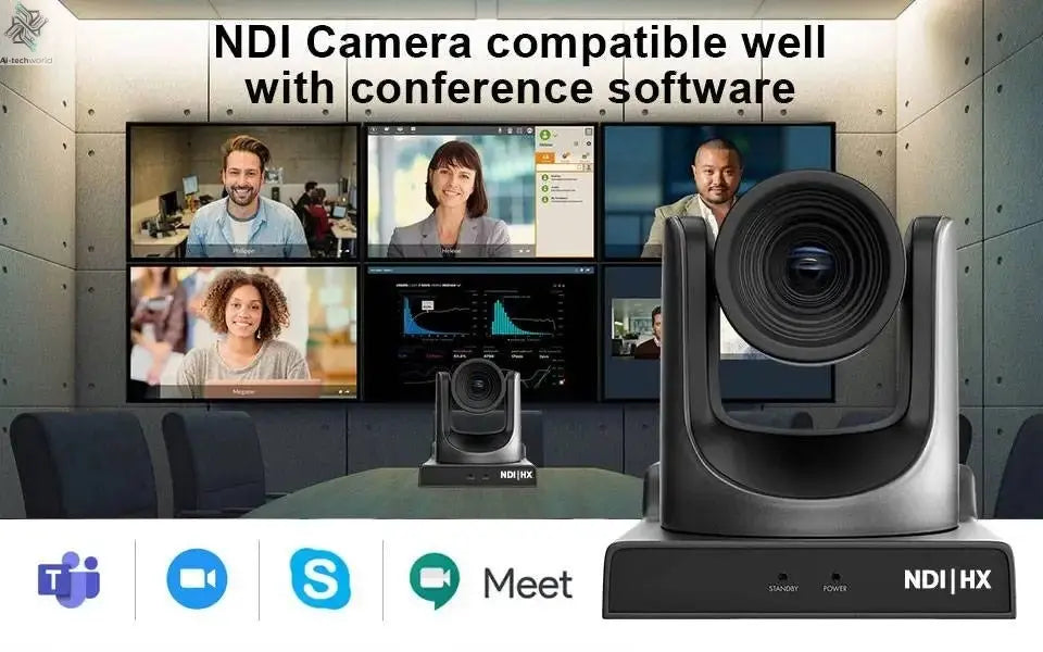 Runpu NDI PTZ Camera Ai Tracking Conference Camera Ptz Video SDI HDMI USB POE Live Streaming Camera for Video Confere Church - Ai - TechWorld