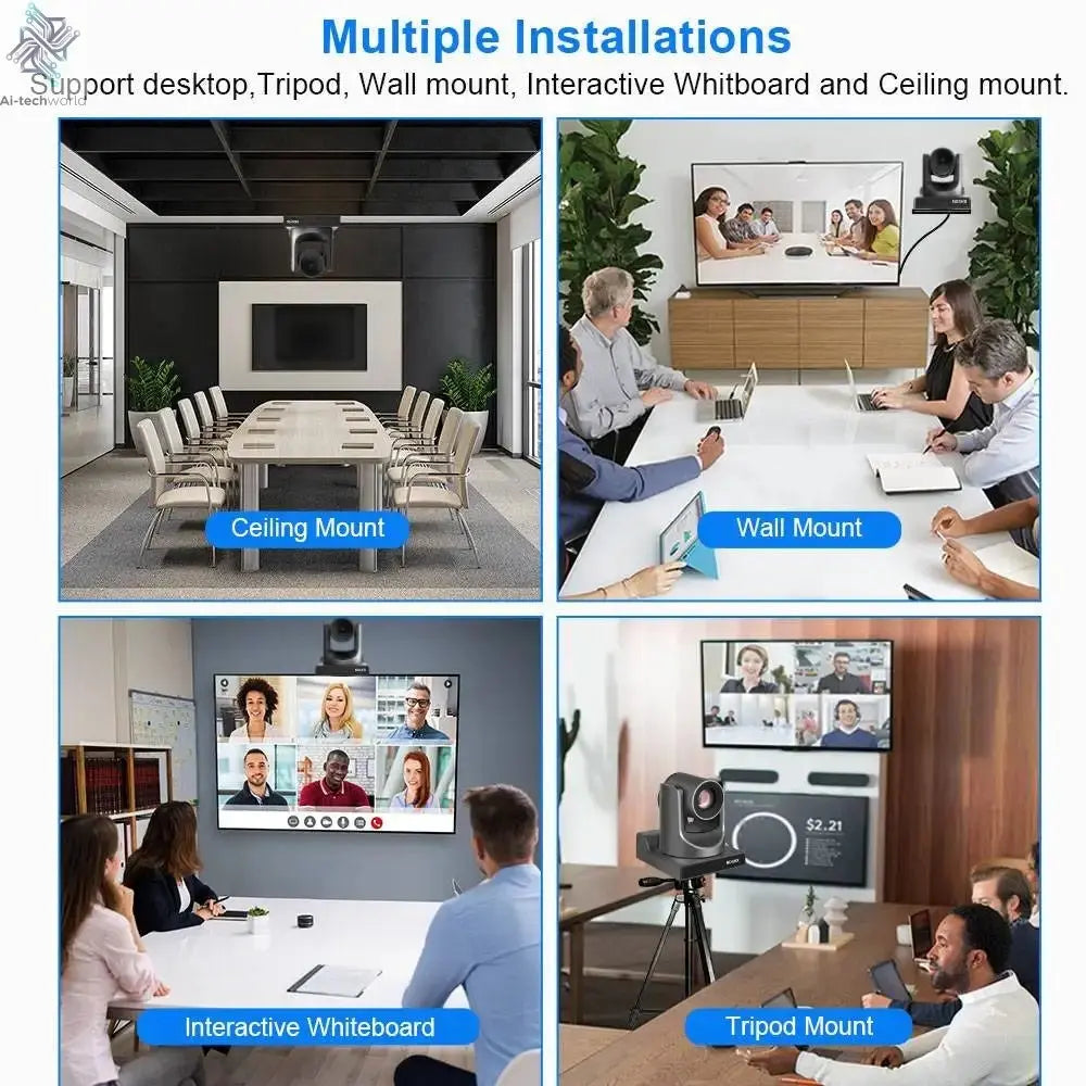 Runpu NDI PTZ Camera Ai Tracking Conference Camera Ptz Video SDI HDMI USB POE Live Streaming Camera for Video Confere Church - Ai - TechWorld