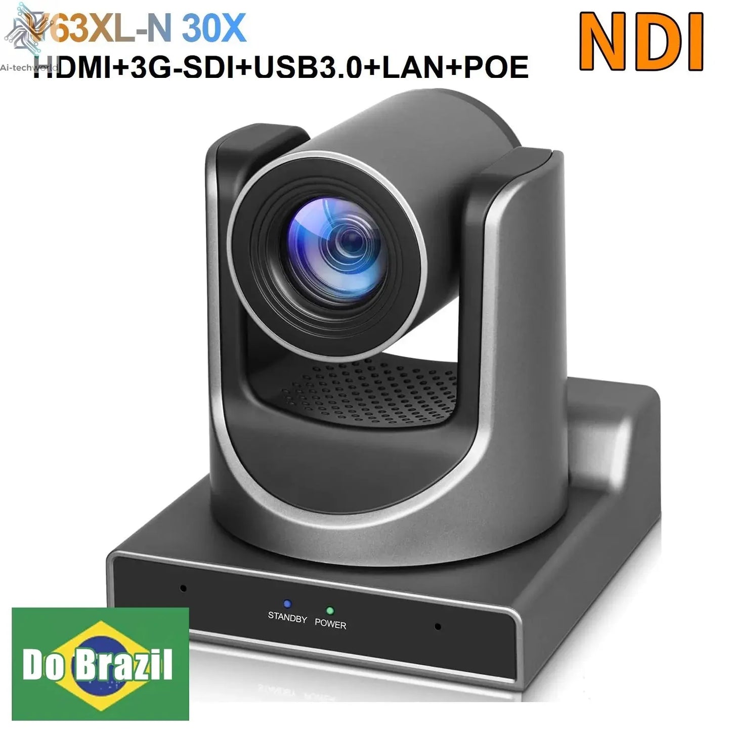 Runpu NDI PTZ Camera Ai Tracking Conference Camera Ptz Video SDI HDMI USB POE Live Streaming Camera for Video Confere Church - Ai - TechWorld