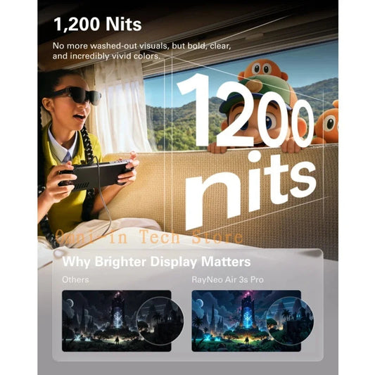 RayNeo Air 3S Pro smart AR glasses, 135-inch HD viewing, 1200Nits brightness, 3D surround sound Ai-TechWorld 