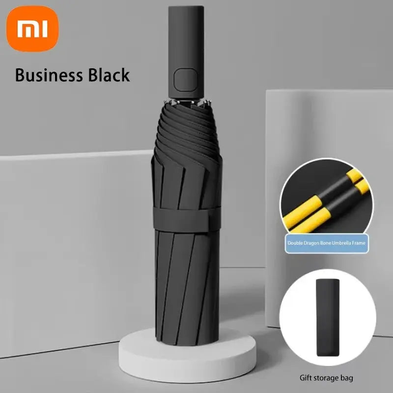 Xiaomi 24 Bone Folding Umbrella Fully Automatic Double Bone SPF 50 UV Protection Rain Resistance Strong Wind Resitance Umbrella Ai-TechWorld 