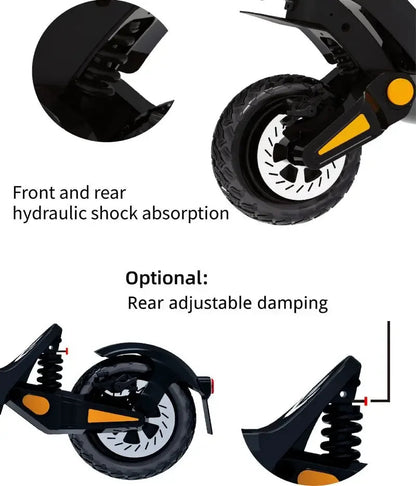 Drive Tron DT06 Adult Electric Scooter, 1200W*2 Motor,60v 23.4Ah Battery ,Folding E-Scooter, E-Mountain Scooter Ai-TechWorld 