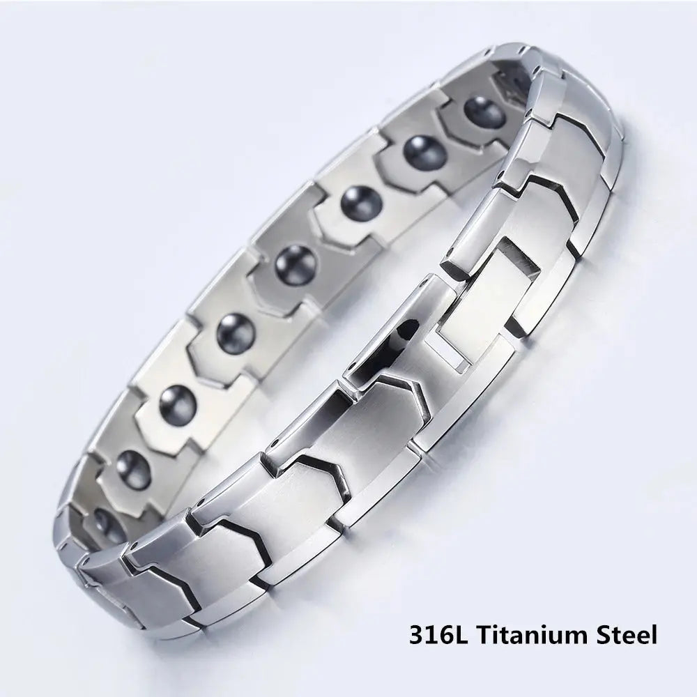 Pure Titanium Hematite Therapy Bracelet Tungsten Ceramic Blood Pressure Slimming Bracelet Weight Loss Bracelet Ai-TechWorld 