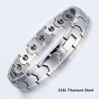Pure Titanium Hematite Therapy Bracelet Tungsten Ceramic Blood Pressure Slimming Bracelet Weight Loss Bracelet Ai-TechWorld 