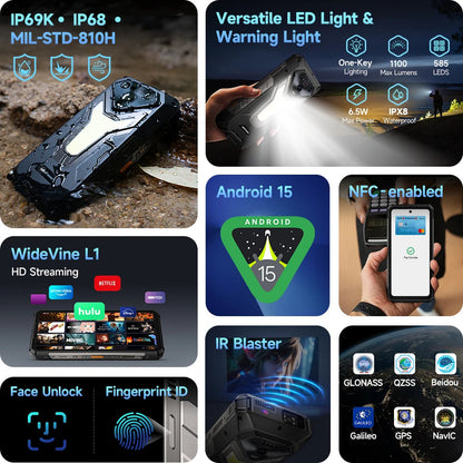 【World Premiere】Ulefone Armor 34 Pro 5G AI Rugged Phone 25500mAh Up to 32GB+512GB Built-in Projector 120Hz 6.95" NFC Smartphone Ai-TechWorld 