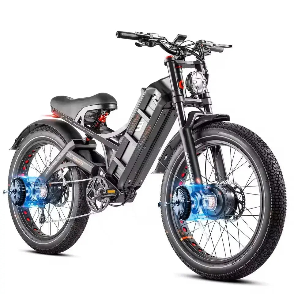 2 US EU CA Stock 3000W 26 * 4.0 Fatbike Ebike Electric Fat Tire Mountain E Hybrid Cargo Dirt Bike Bicycle Adult ﻿ Ai-TechWorld 