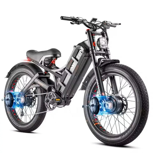 2 US EU CA Stock 3000W 26 * 4.0 Fatbike Ebike Electric Fat Tire Mountain E Hybrid Cargo Dirt Bike Bicycle Adult ﻿ Ai-TechWorld 