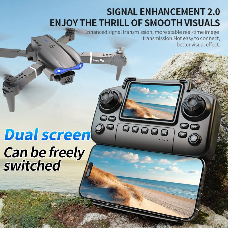 E99 Pro Drone Screen remote control Quadcopter Remote Four Axis Aircraft 8K HD Photography UAV Altitude Fixation Helicopter Toy Ai-TechWorld 