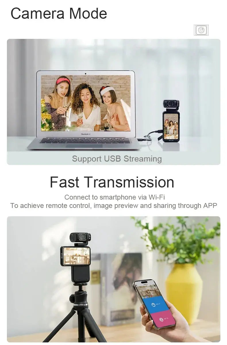 5K 30FPS 4K 60FPS Digital Video Camera, 3.5" Touch Screen,Vlogging Ai-TechWorld 