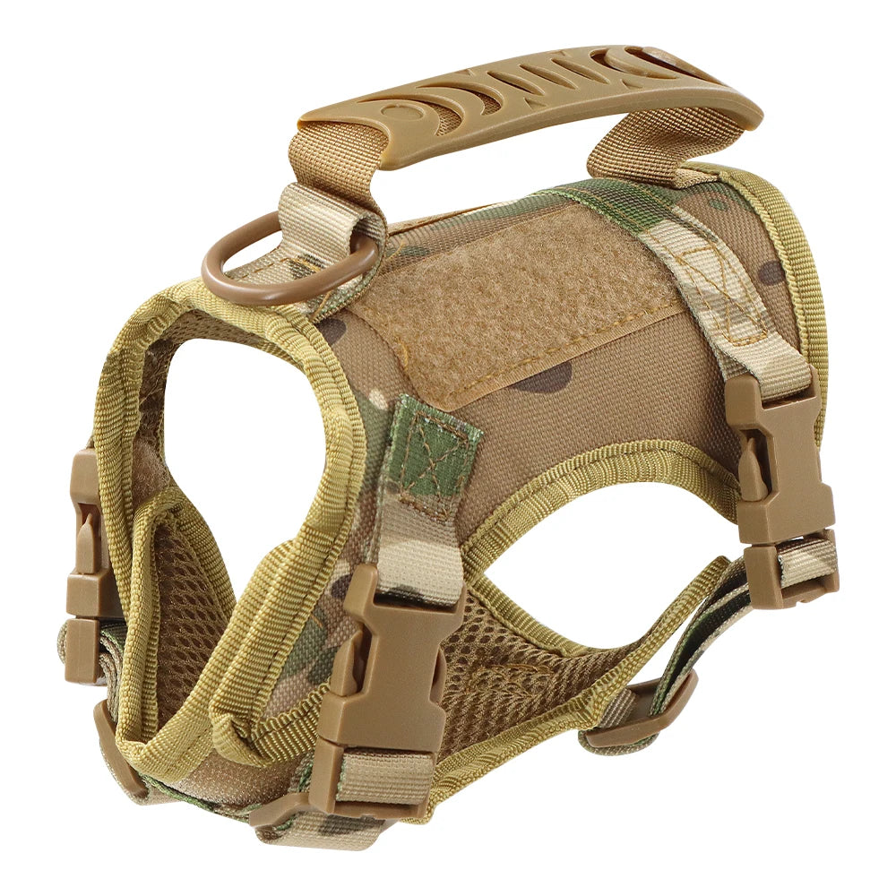 Tactical Puppy Harness Leash For Small Dogs Cats Adjustable Kitten Vest For Military Service Dog Working Training Walking Ai-TechWorld 