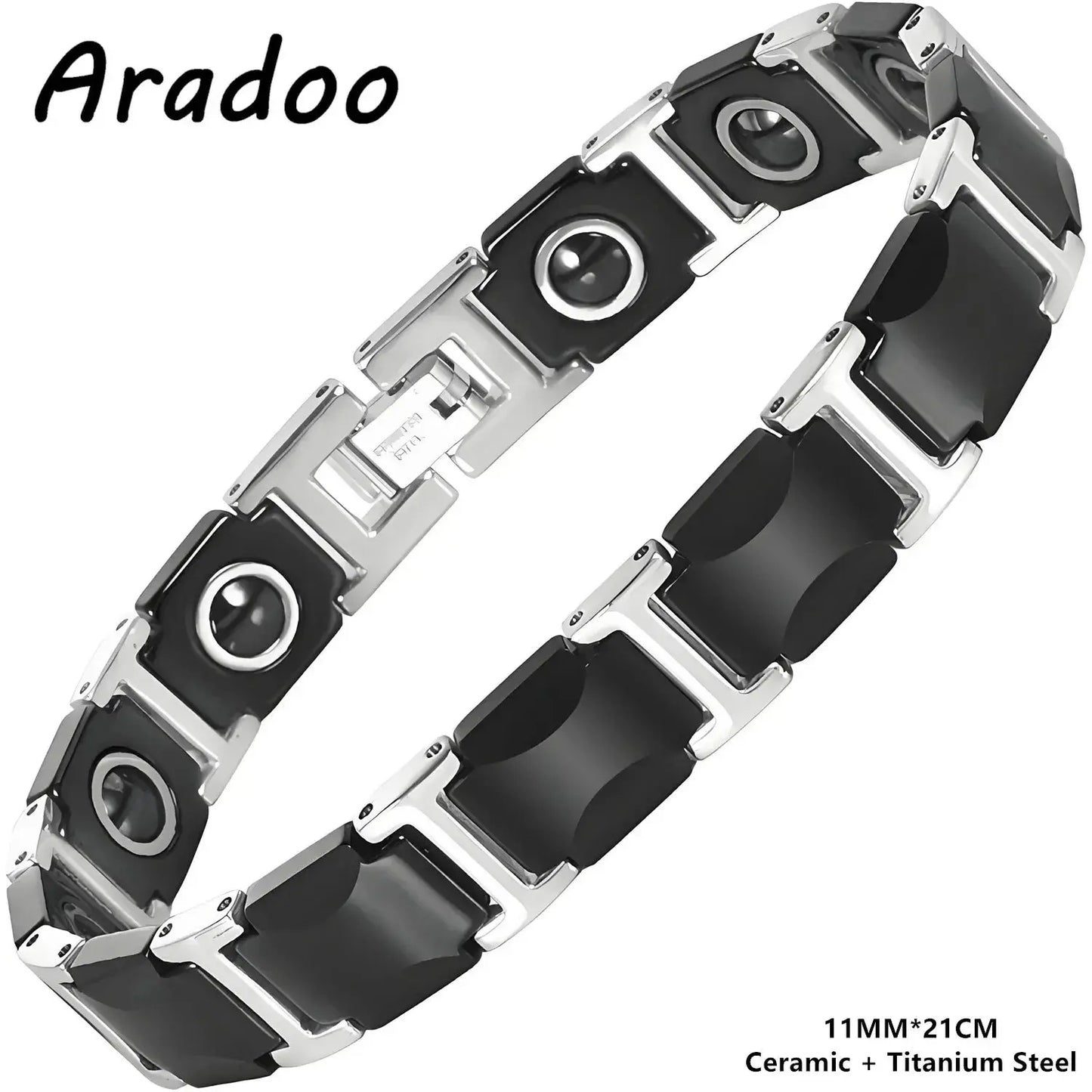 ARADOO Premium Ceramic Bracelet for Men Women with Crescent Design Wristband Jewelry Gifts Ai-TechWorld 