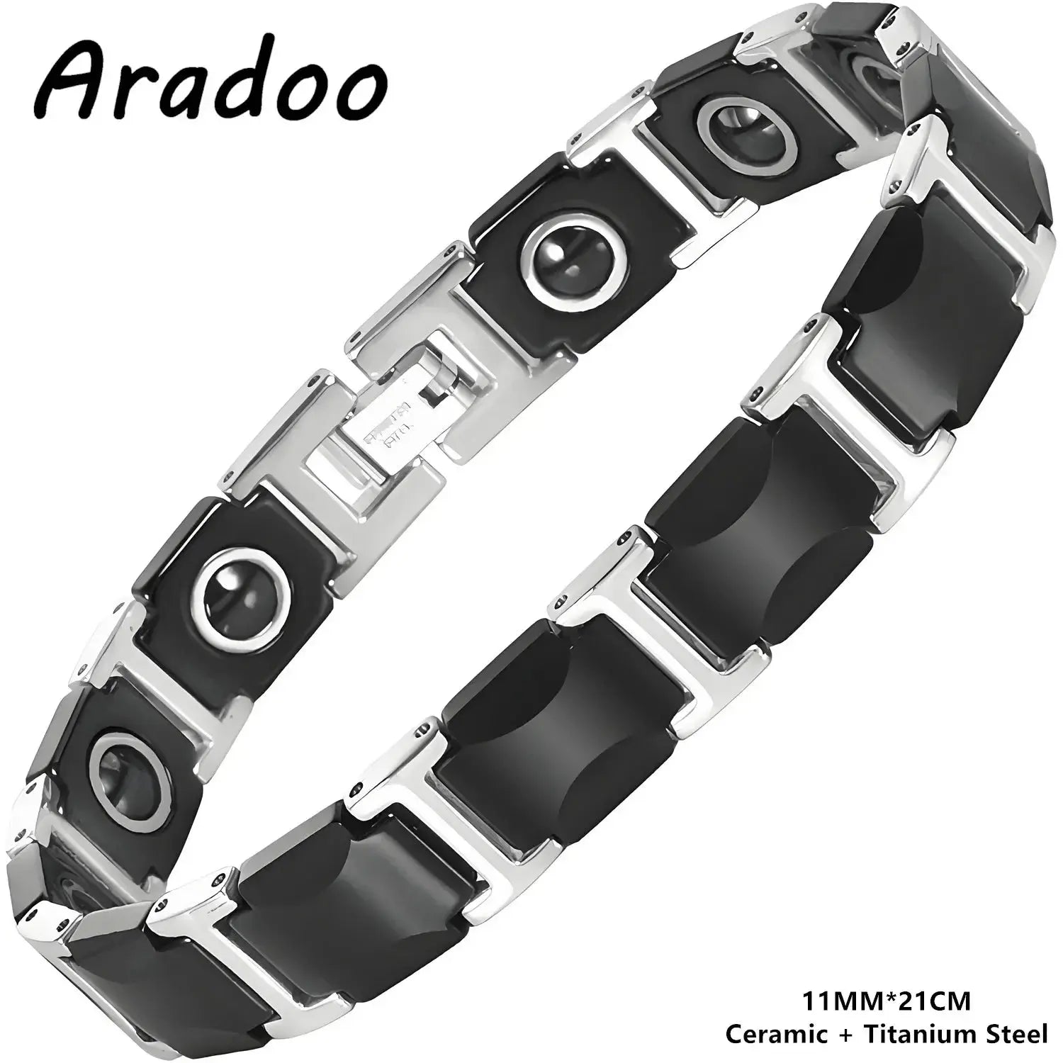 ARADOO Premium Ceramic Bracelet for Men Women with Crescent Design Wristband Jewelry Gifts Ai-TechWorld 