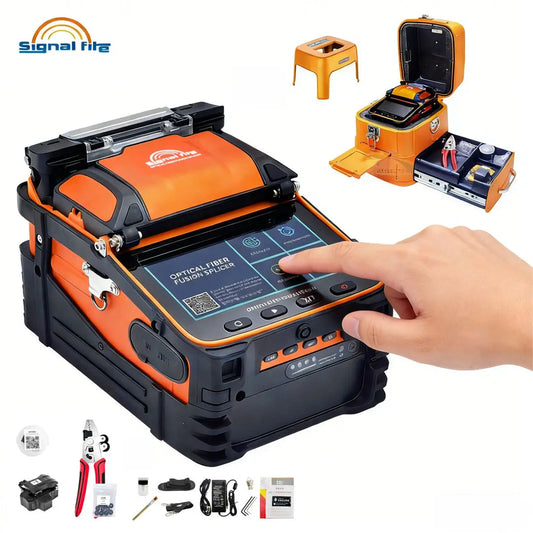 Signalfire AI-9 AI-6Ap Fusion splicer Machine 6 motor 5S splicing machine with VFL Optic power meter tool kits CE free shipping Ai-TechWorld   ai-techworld