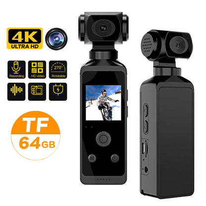 Mini Cam 4K 1080P Pocket Camcorder HD Cam 1.3" LCD Screen 270° Rotatable Wifi Mini Camera with Waterproof Case Motion Cameras Ai-TechWorld 