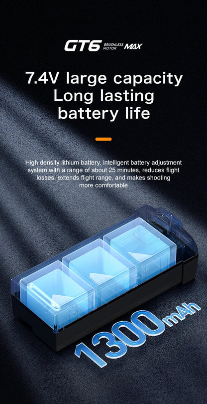 GT6 Professional Drone Long Range Flight Battery Quadcopter 4K HD Wifi Dron Aerial Photography Obstacle Avoidance Aircraft Ai-TechWorld 