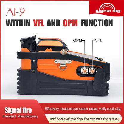 Signalfire AI-9 AI-6Ap Fusion splicer Machine 6 motor 5S splicing machine with VFL Optic power meter tool kits CE free shipping Ai-TechWorld   ai-techworld