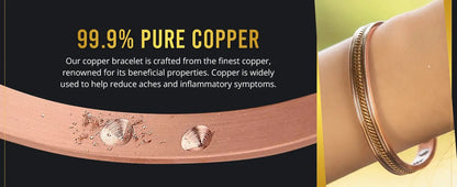 ARADOO Pure Copper Bracelets for Women 3500 Gauss Magnetic Therapy Braided Cuff Bangle Jewelry Gift Ai-TechWorld 