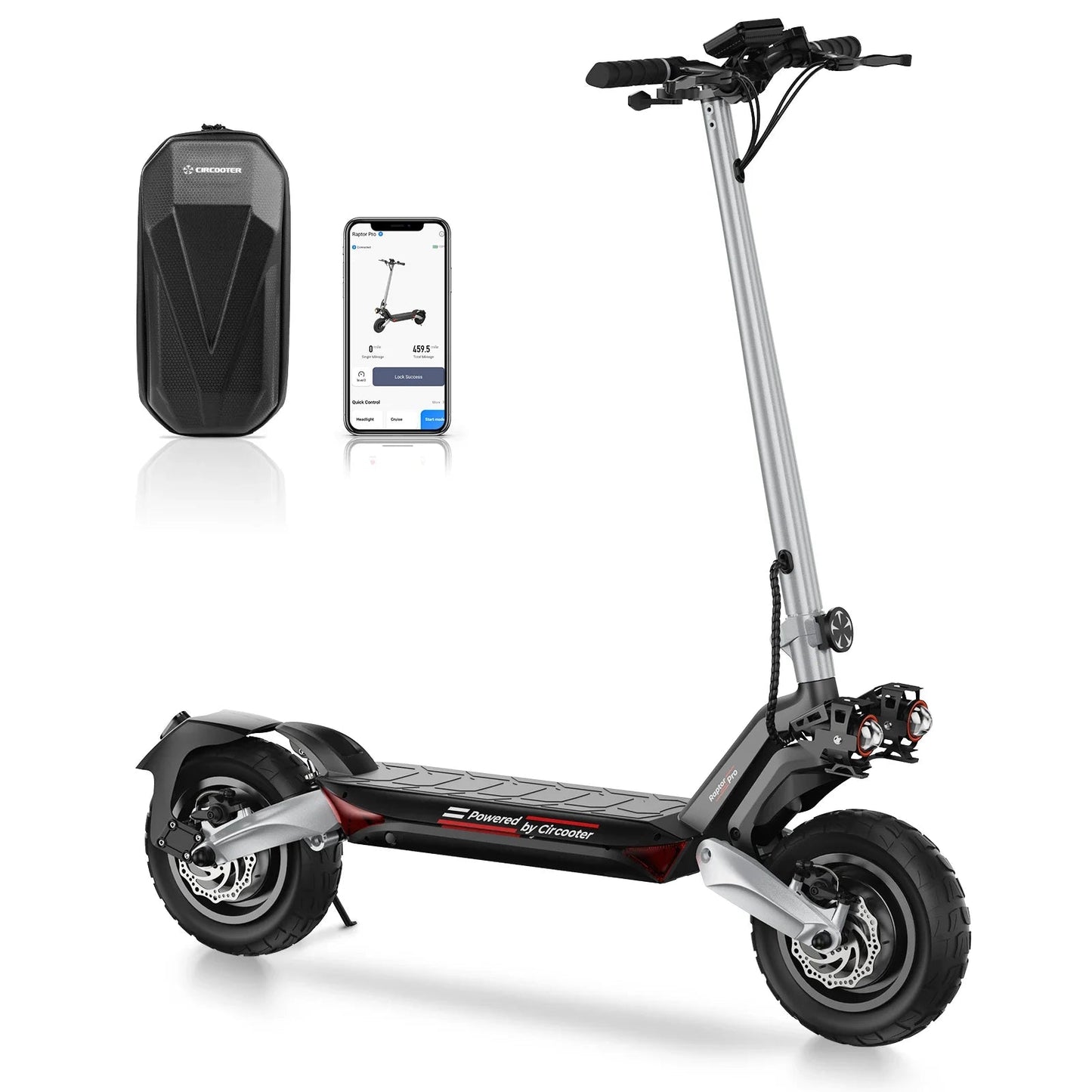 Circooter Raptor pro adult escooter, 1600W motor, 48V 20AH folding E-scooter, 10-inch tire, E-mountain scooter, electric scooter Ai-TechWorld 