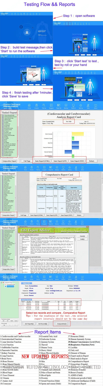New Quantum Weak Magnetic Resonance Analyzer Health Body Analyzers Machine Ai-TechWorld 