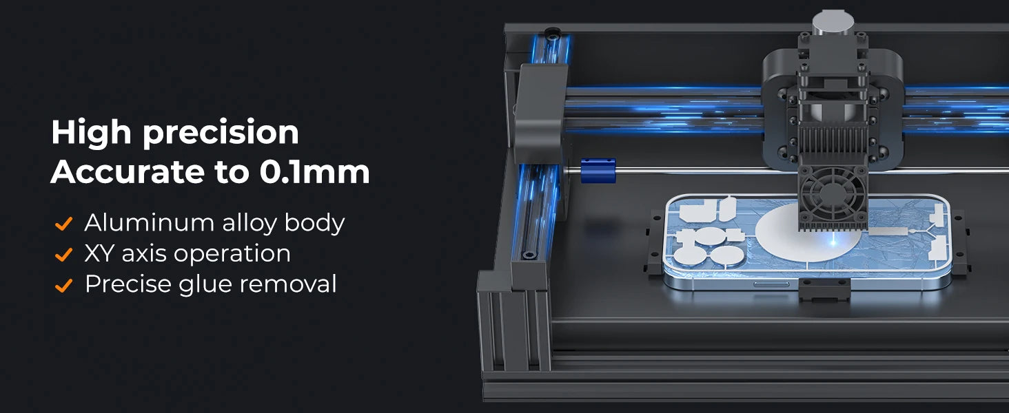 Back Glass Laser for iPhone 8-17 Series, Glue Removal Laser Engraving Seperator, w/Air Purifier&Cell Phone Repair Tool Ai-TechWorld 