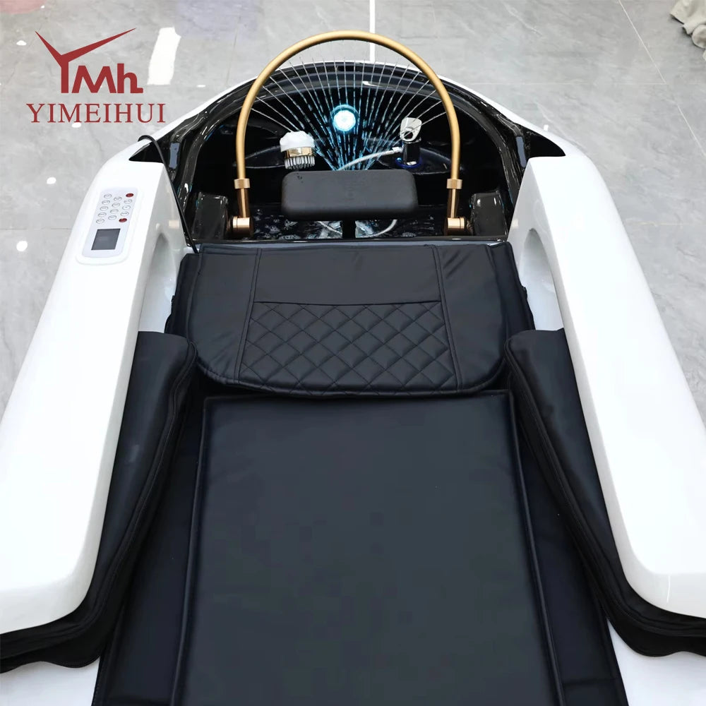 Salon Head Spa Synthetic Leather Head Therapy Beds Automatic Massage Shampoo Bed Ai-TechWorld 