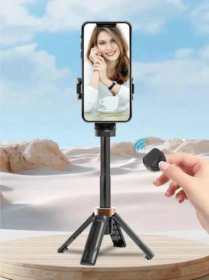 Super Mini Selfie Stick Portable Phone Holder Shooting Aid Versatile Integrated Design Bluetooth Remote For Live Broadcas Ai-TechWorld 