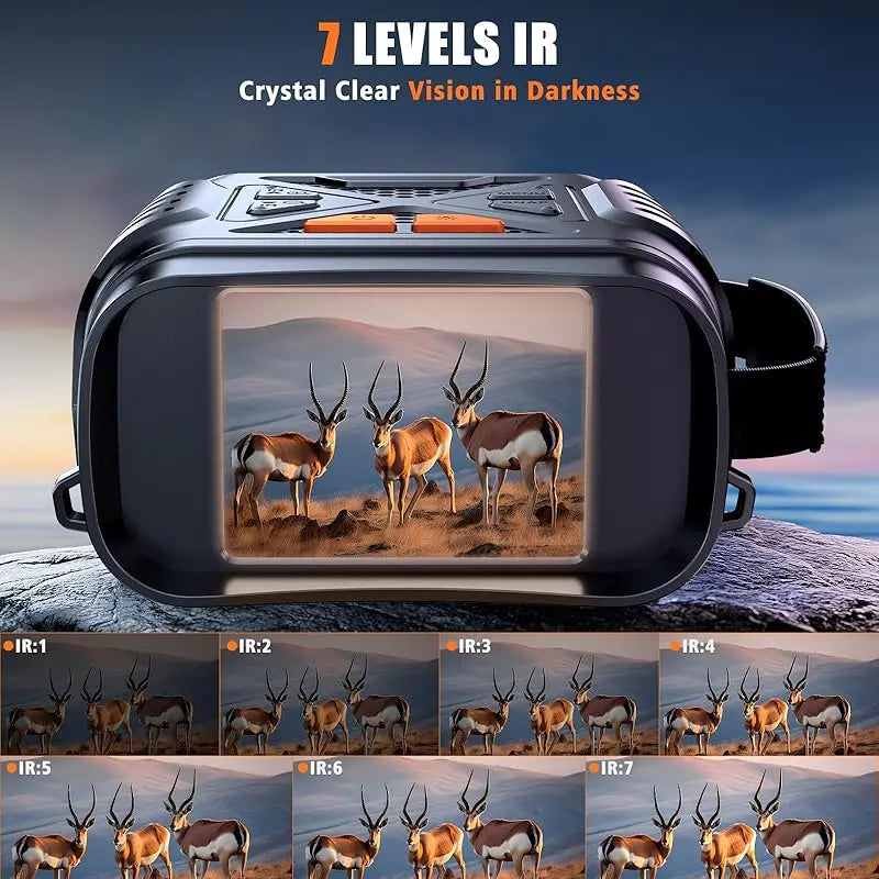 1080P Night Vision Binoculars 10x Digital 800m Full Dark Infrared Night Vision Telescope Goggles 2.8” Large Screen For Camping Ai-TechWorld 