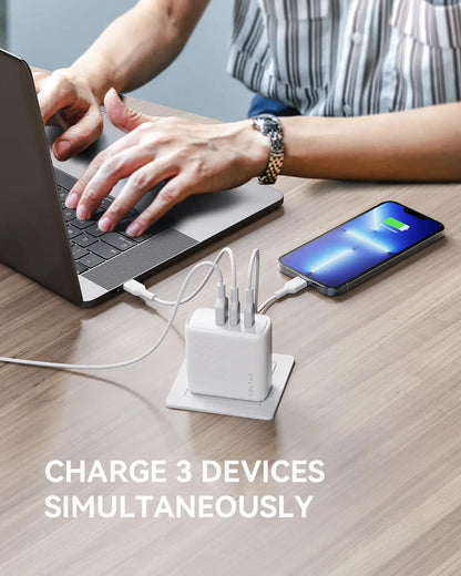 VOLTME GaN III 100W Desktop Charger Quick Charge 4.0 QC 3.0 PD USB-C Type C USB Fast Charging For MacBook Samsung iPhone 15 14 Ai-TechWorld 