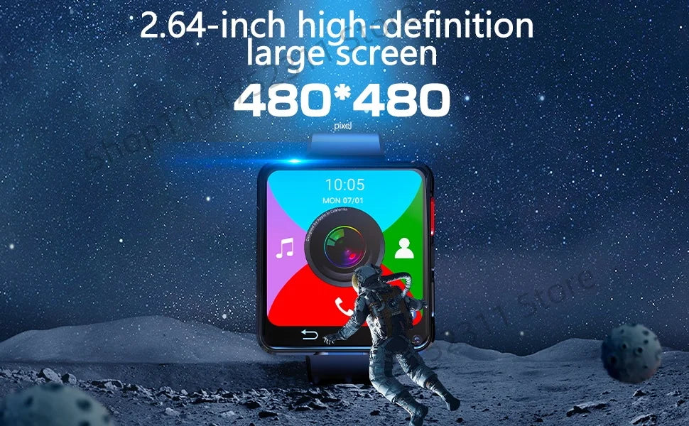 S998 4G Smart Watch Android 11.0 OS Smartwatch 2.64 inch Large Screen 480*480 MTK6739 500W Dual Camera 1200mAH Battery Wifi GPS Ai-TechWorld 