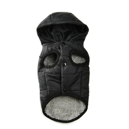 Warm Fleece Dog Coat Hoodie For Small Medium Dogs Winter Puppy Clothes Jacket With D-ring Thick Cozy Pug Dachshund Parka Costume Ai-TechWorld 
