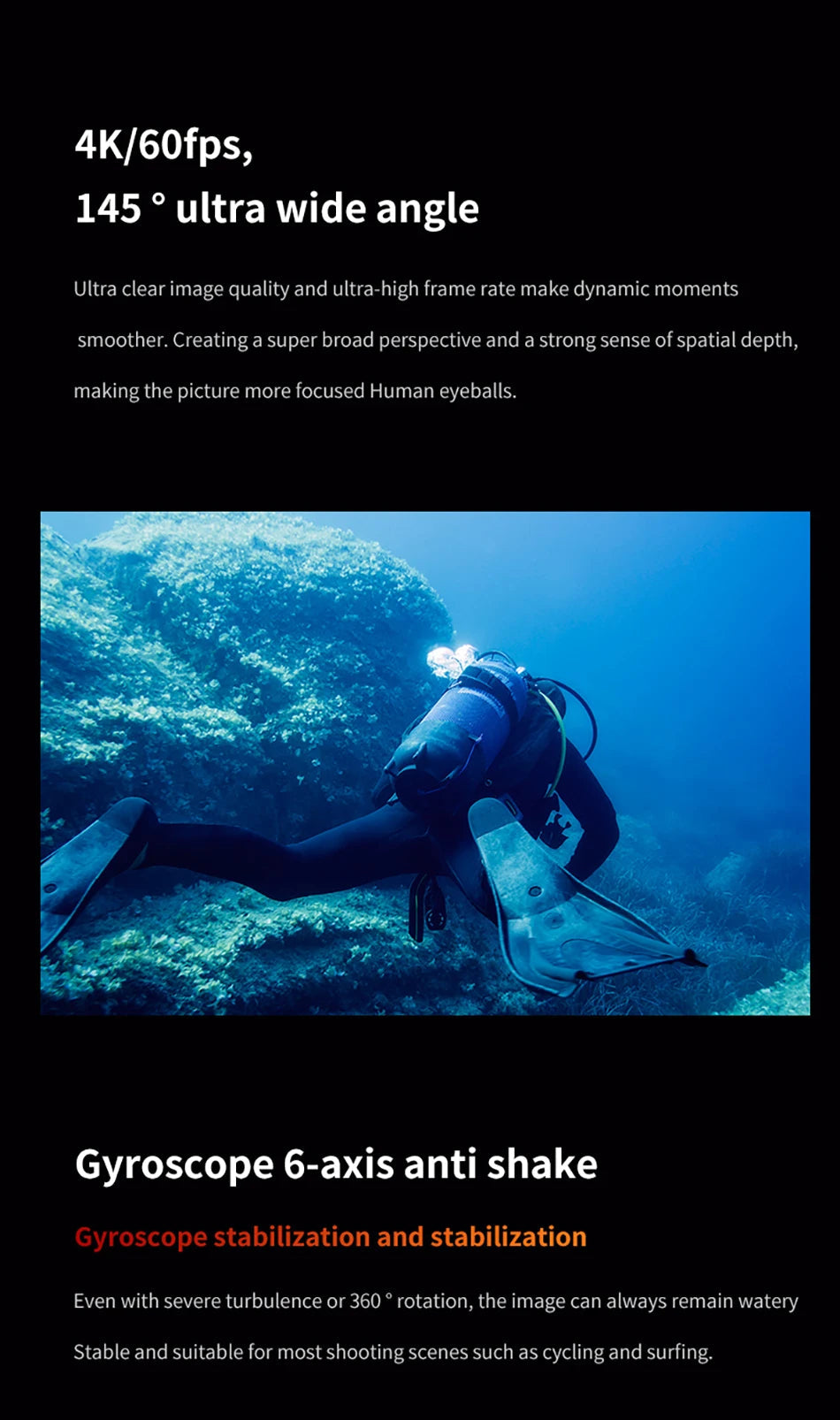 CERASTES V10 5K Action Camera Electronic Image Stabilization 2" Touch LCD 4K Waterproof Action Camera Dashcam Motion Detection Ai-TechWorld 