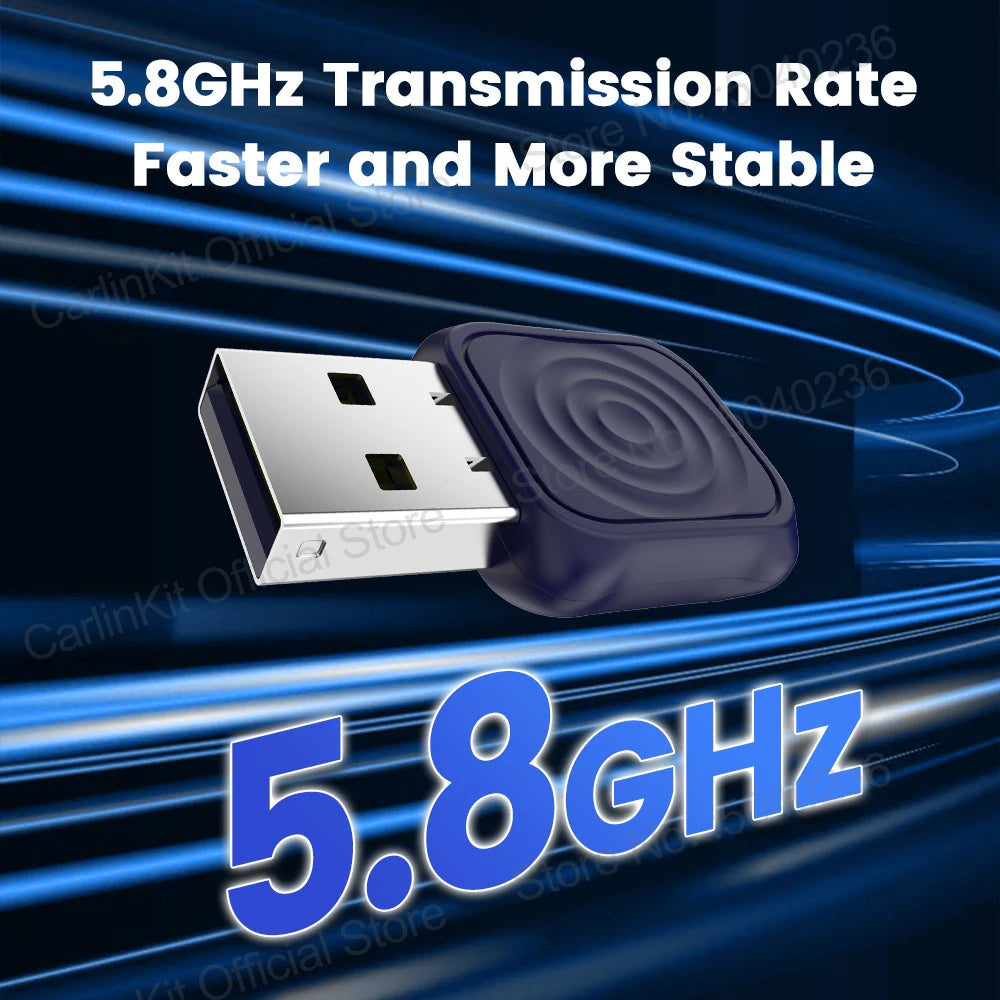 CarlinKit 5.0 Mini Ultra Wireless Adapter Wireless CarPlay Android Auto For OEM Car Plug and Play WiFi Bluetooth Auto Connection Ai-TechWorld 