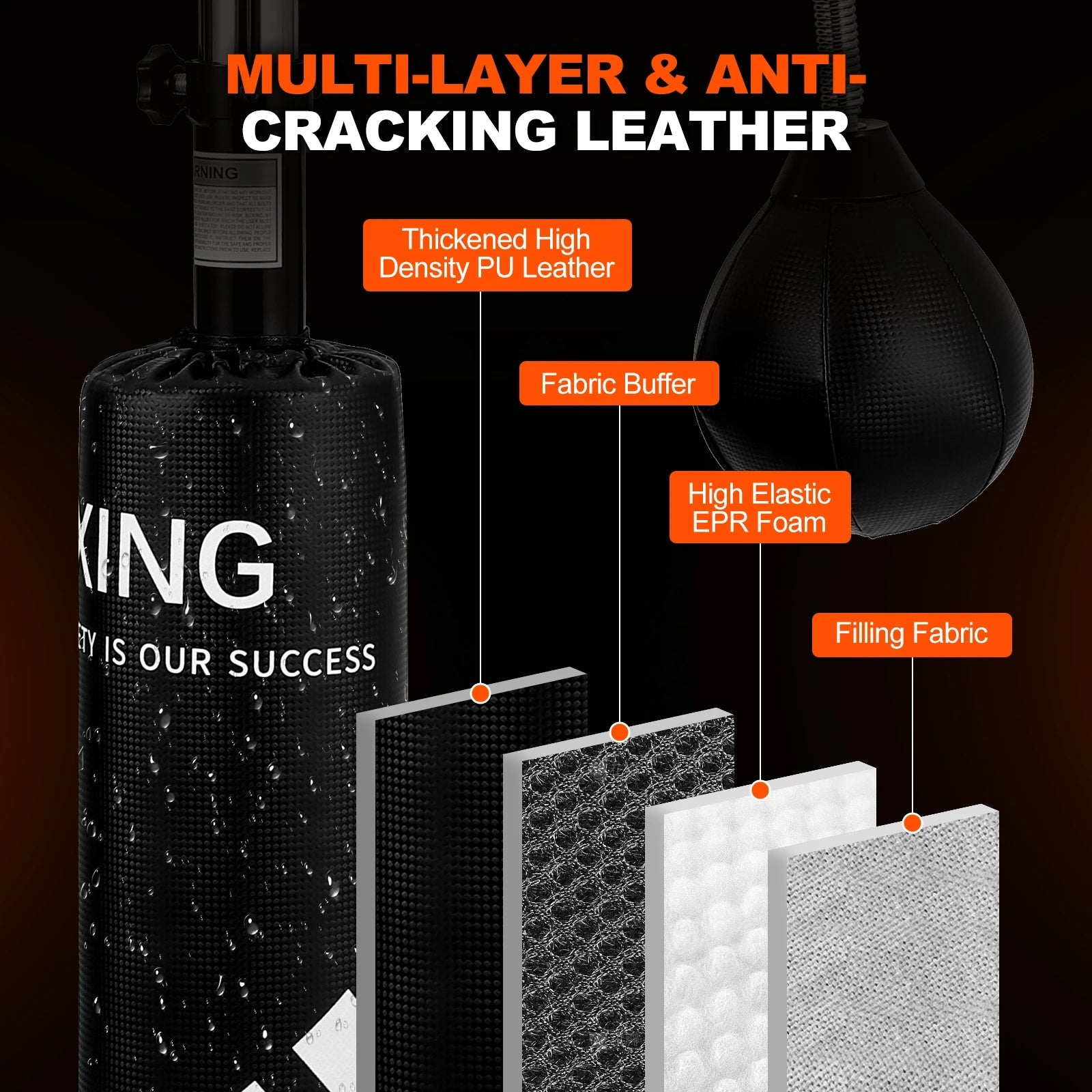 5 in 1 Punching Bag with Stand for Adult & Kids, Freestanding Speed Bag Hitting Target Heavy Kickboxing Bag, 2 Packages Deliver Ai-TechWorld 