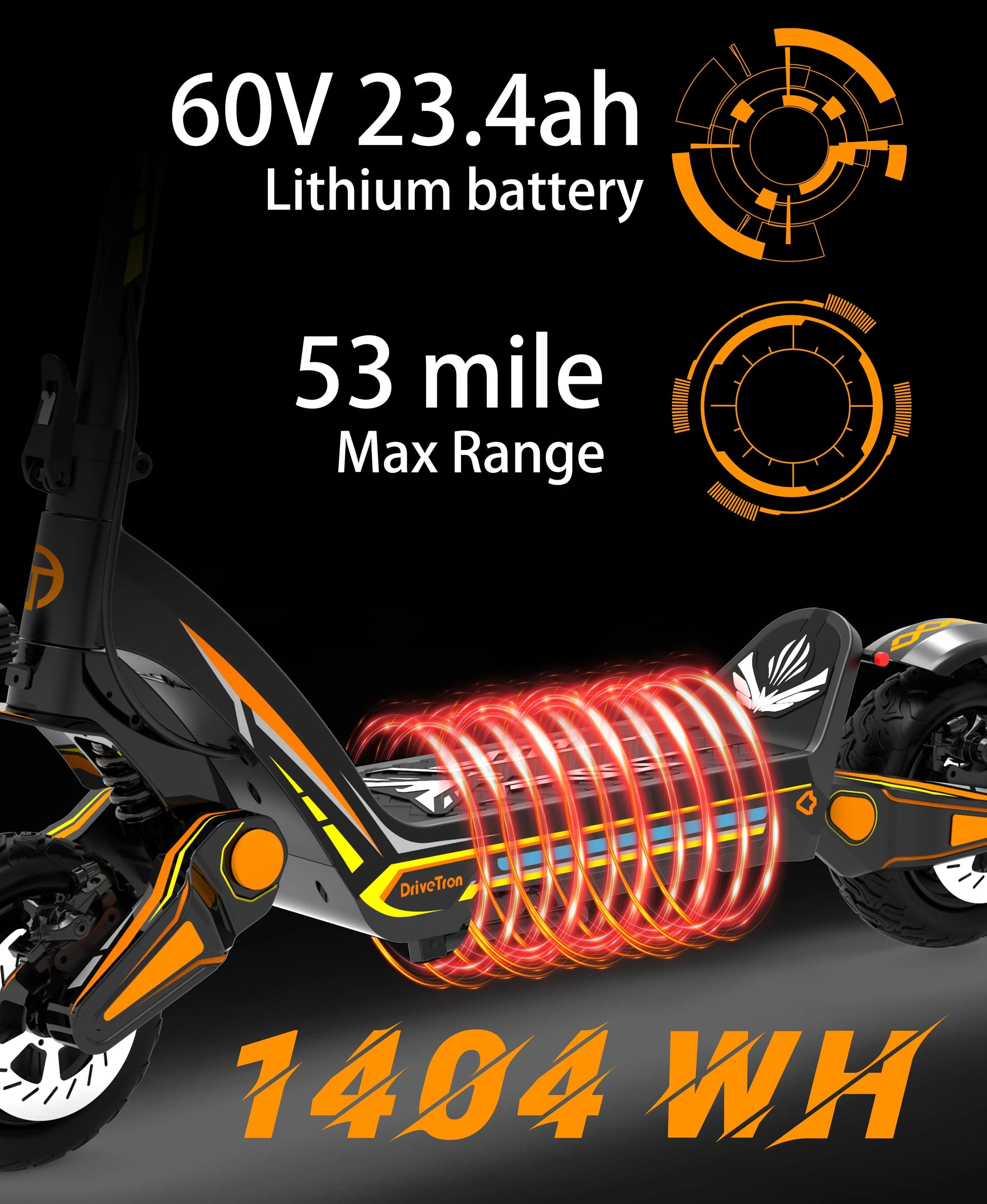 Dual Motor 46mph 80kmh Hydraulic Absorber Brake Powerful Off-road Adult Double Motor Big 60V 11inch Tires Electric Scooter Ai-TechWorld 