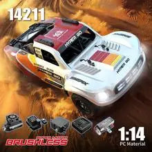New MJX 10208 Small Monster 1/10 Hypergo 2.4G Brushless High Speed RC Professional Adult Off road Remote Control Vehicle RC Cars Ai-TechWorld 