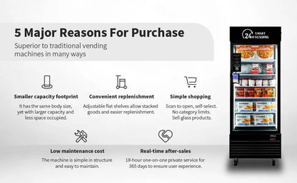 HAHA Smart Vending Freezer POS NFC Temperature Range -8F to 50F for Ice Cream And Drinks(550) Ai-TechWorld 
