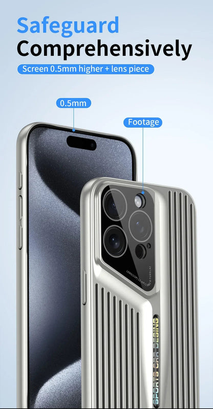 Comes With lLns Film Breathable Heat Dissipation Cooling Cases For iPhone 16 15 Pro Max 14 13 12 11 PC Hard Back Covers Ai-TechWorld 