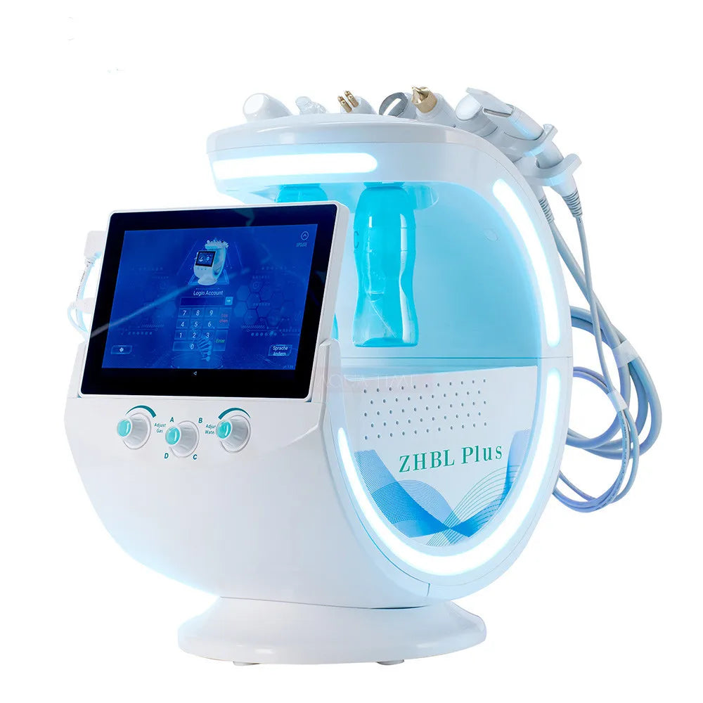 Smart Ice Blue Plus 7 in 1 Oxygen Hydro dermabrasion Bubble Machine Professional Face Hydra Machine rf Lifting ultrason machine Ai-TechWorld 