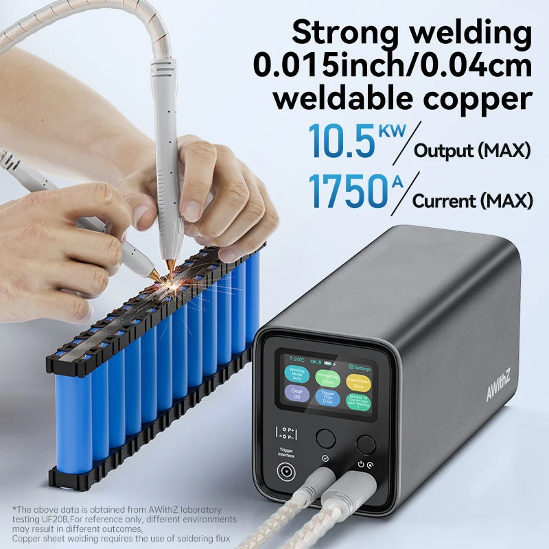 AWithZ UF20B Spot Welder Super Farad Capacitor Spot Welding Machine 18650 Lithium Battery DIY Nickel Sheet Welding Machine EU Ai-TechWorld 