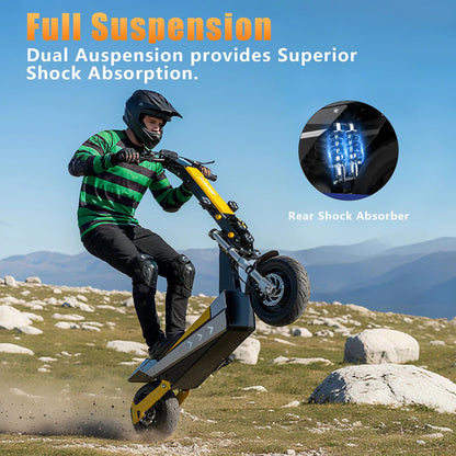 Terrosor 3000Wx2 Adult Electric Scooter Dual Motor Top Speed 50MPH,60V35AH, 11-inch Off-Road Tires Sport Folding EScooter Ai-TechWorld 
