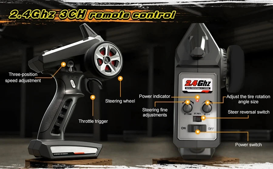 4WD Remote Control Car Off Road 4x4 RC High Speed Buggy Truck Super Brushless 50 or 80KM/H Fast Drift Racing Toy Kids Adults Ai-TechWorld 