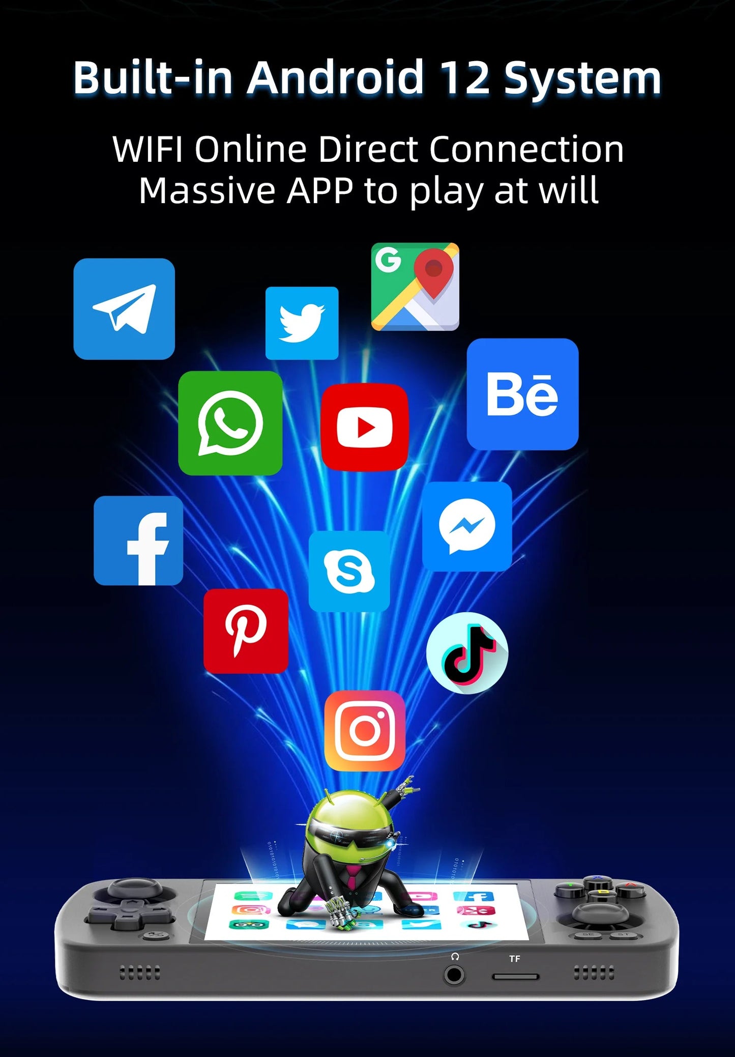 ANBERNIC RG405M Handheld Game Console 4'' IPS Touch Screen Android12 System T618 Metal Shell Retro Video Game Player 3000+ Games Ai-TechWorld 