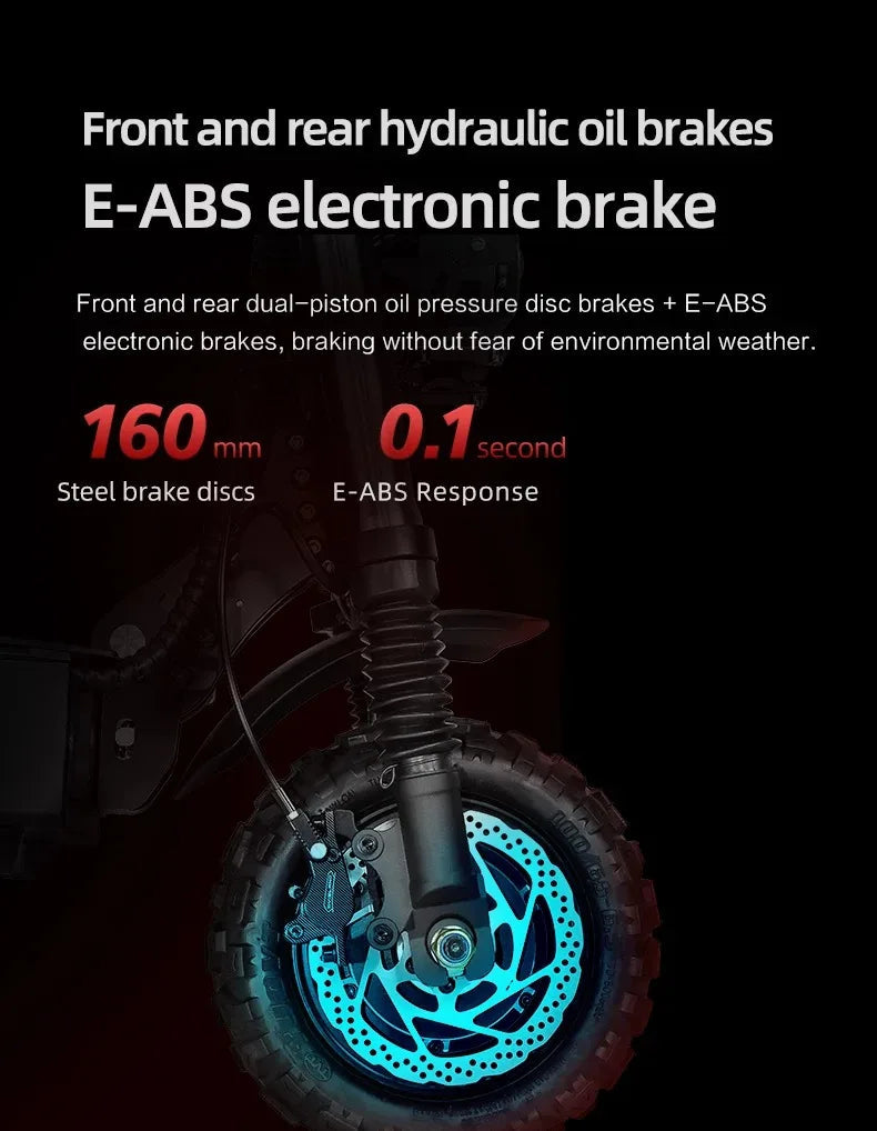 Boyueda S3 EScooters 6000W Dual Motor 60V38ah Hydraulic Oil Brake Electric Scooter Aldult 11 Inch Off-road Vacuum Tire E-Scooter Ai-TechWorld 