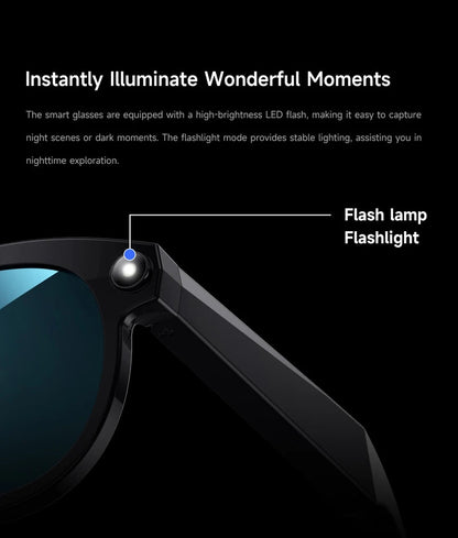 Xiaomi 6K HD AI Smart Camera Glasses Multifunctional Bluetooth Calling Voice Assistant Music Player Translation Camera Glasses Ai-TechWorld 