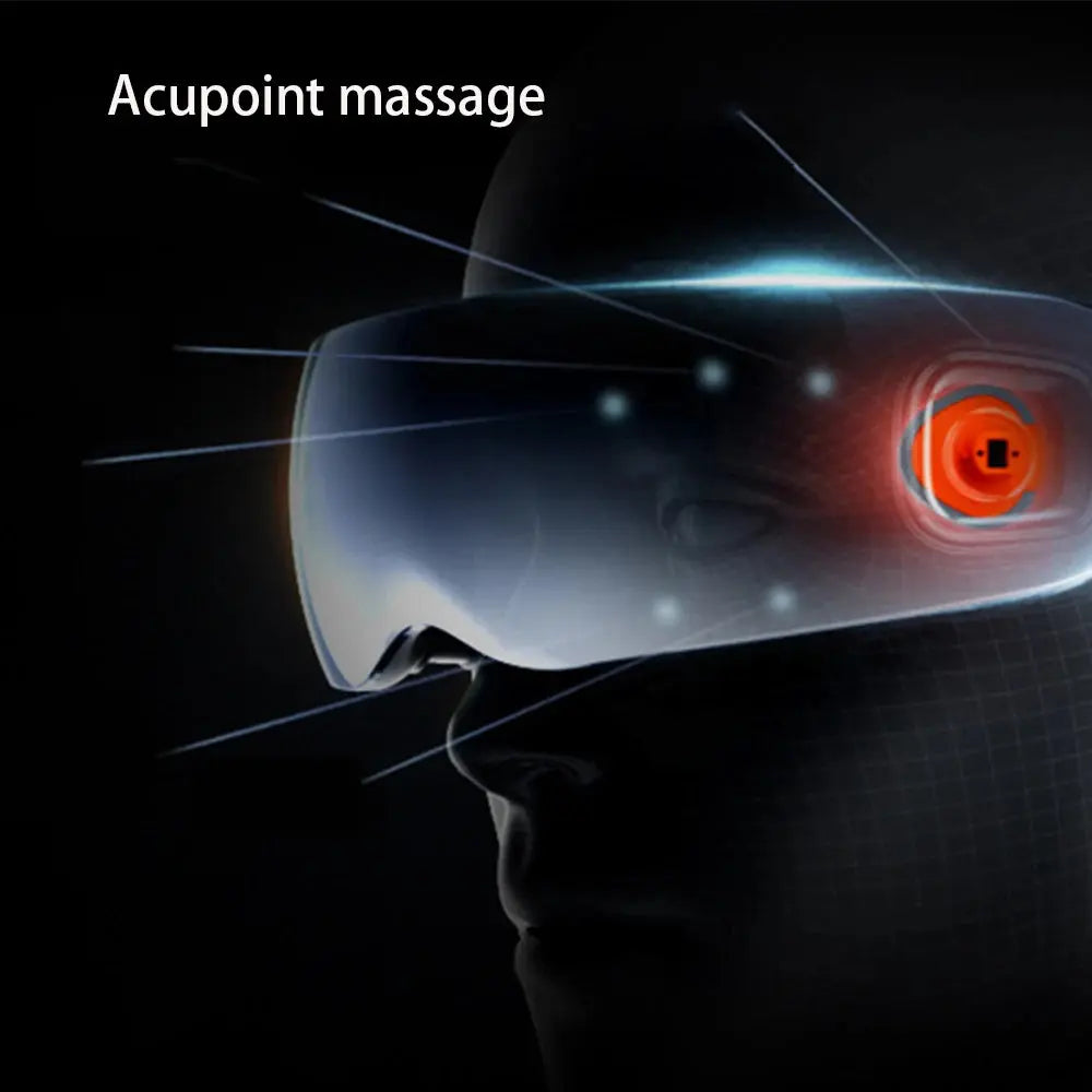 New Eye Massage Device Heating Vibration Eye Massage Instrument Acupressure Eye Massager With 12 Massage Heads Super Relax Ai-TechWorld 